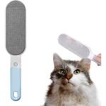 Anubhav Janni 4 In 1 Pet Hair Remover Brush Pet Hair Remover Lint Brush with Self Cleaning Base In Sided Self Cleaning Base Reusable for Clothes Double Sided Fur Cleaner Dog Cat (Pack Of 1 Pcs)