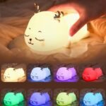 Anubhav Janni Silicone Deer Night Light Lamp For Kids 7 Color Rechargeable Bedroom Birthday Gift Girls and Boys Cute Kids USB Baby Toddler Childrens Gifts Room Kids Soft (Pack Of 1 Pcs) - Image 2