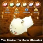 Anubhav Janni Silicone Deer Night Light Lamp For Kids 7 Color Rechargeable Bedroom Birthday Gift Girls and Boys Cute Kids USB Baby Toddler Childrens Gifts Room Kids Soft (Pack Of 1 Pcs) - Image 4