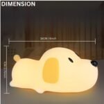 Anubhav Janni Puppy Night Lamp Cute Dog Lights Auto Dusk To Dawn Light Sensor Plug In Wall Safety Lighting Bedroom Bathroom Stairs Corridor Kitchen Silicone Touch lamp Light (Pack Of 1 Pcs) - Image 3