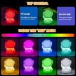 Anubhav Janni Astronut Silicone Night Light USB Rechargeable Cute Gifts Astronaut Nursery Light Soft Silicon Office Desk Study Table Decorative Bedside Kids Room Touch Girls Boys (Pack Of 1 Pcs) - Image 3