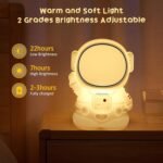 Anubhav Janni Astronut Silicone Night Light USB Rechargeable Cute Gifts Astronaut Nursery Light Soft Silicon Office Desk Study Table Decorative Bedside Kids Room Touch Girls Boys (Pack Of 1 Pcs) - Image 4