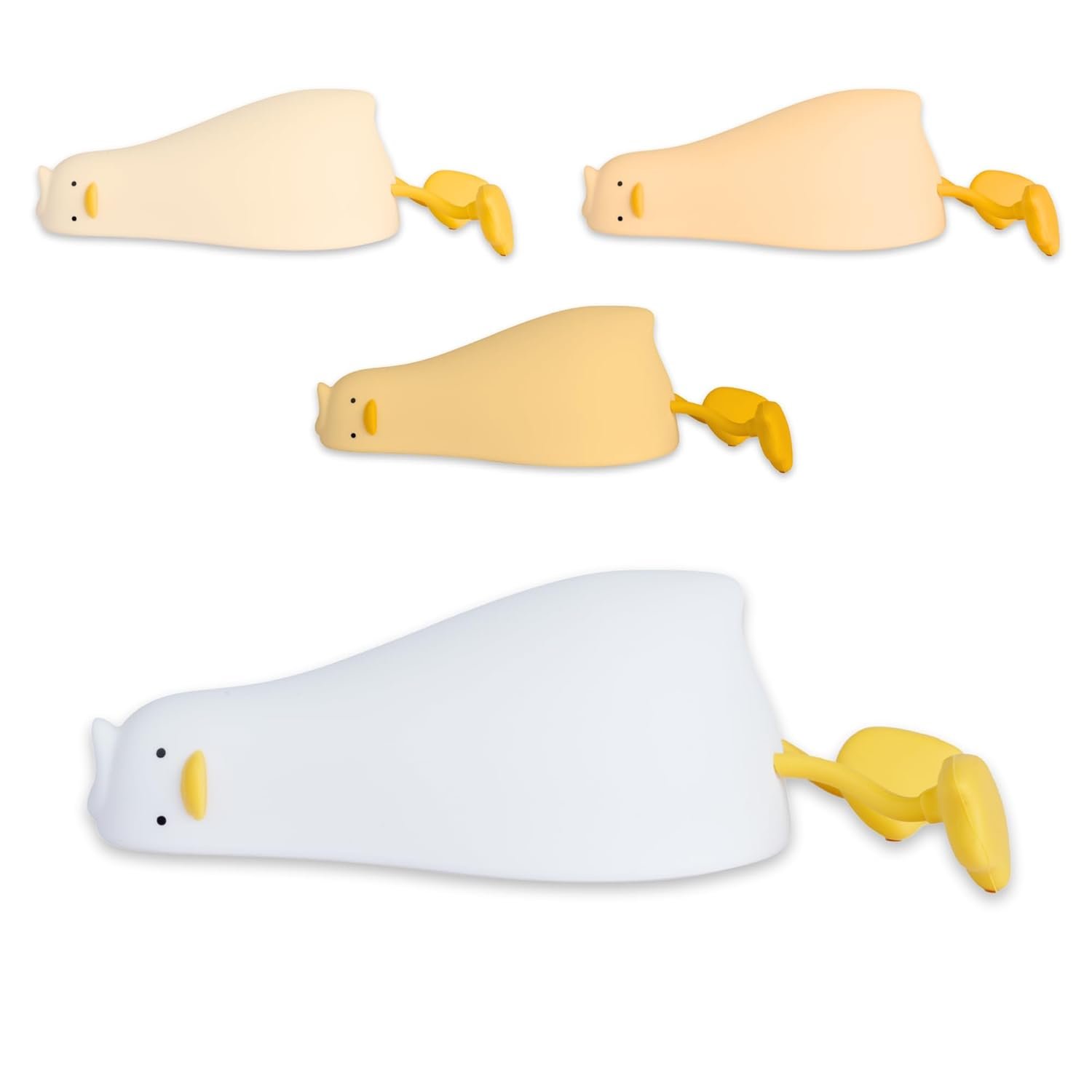 Anubhav Janni Sleeping Duck Night Lamp With Tap Control Adjustable Brightness Soft Silicone LED Light USB Rechargeable Portable Bedside For Kids Room Bedroom Touch Gesture (Pack Of 1 Pcs) Anubhav Janni Sleeping Duck Night Lamp With Tap Control Adjustable Brightness Soft Silicone LED Light USB Rechargeable Portable Bedside For Kids Room Bedroom Touch Gesture (Pack Of 1 Pcs) - Image 1