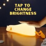Anubhav Janni Sleeping Duck Night Lamp With Tap Control Adjustable Brightness Soft Silicone LED Light USB Rechargeable Portable Bedside For Kids Room Bedroom Touch Gesture (Pack Of 1 Pcs) - Image 5