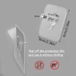 Anubhav Janni Frame Hook Sticker Self Adhesive Hooks for Secure Wall Hanging Versatile Nail Photo Frames Clocks and More Transparent Heavy-Duty No-Drill Solution Heavy Items ( pack of 20 ) - Image 2