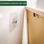 Anubhav Janni Frame Hook Sticker Self Adhesive Hooks for Secure Wall Hanging Versatile Nail Photo Frames Clocks and More Transparent Heavy-Duty No-Drill Solution Heavy Items ( pack of 20 ) - Image 8