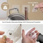 Anubhav Janni Frame Hook Sticker Self Adhesive Hooks for Secure Wall Hanging Versatile Nail Photo Frames Clocks and More Transparent Heavy-Duty No-Drill Solution Heavy Items ( pack of 20 ) - Image 9