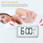 Anubhav Janni Alarm Clock Digital White For Heavy Sleepers  Loud Automatic Light Sensor Multifunction Time Study Battery Operated Small Desk Bedroom Students Home Office (Pack Of 1 Pcs) - Image 5