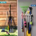 Anubhav Janni Broom Holder Wall Mounted Stick Mounted Stand Storage Broomstick Brush Mount Organizer With Hanger Hooks Grey Polypropylene Convenient Stand Mops Brooms Brushes (Pack Of 1 Pcs) - Image 3