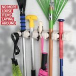 Anubhav Janni Broom Holder Wall Mounted Stick Mounted Stand Storage Broomstick Brush Mount Organizer With Hanger Hooks Grey Polypropylene Convenient Stand Mops Brooms Brushes (Pack Of 1 Pcs) - Image 6