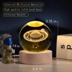 Anubhav Janni Galaxy Ball Saturn 3D Crystal LED Stand Glass Sphere Decorative Balls Lamp Space Planet Model Night Light Gifts Home Decor Office Birthday Gift Bedroom Night (Pack Of 1 Pcs) - Image 2