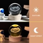 Anubhav Janni Galaxy Ball Saturn 3D Crystal LED Stand Glass Sphere Decorative Balls Lamp Space Planet Model Night Light Gifts Home Decor Office Birthday Gift Bedroom Night (Pack Of 1 Pcs) - Image 3