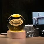 Anubhav Janni Galaxy Ball Saturn 3D Crystal LED Stand Glass Sphere Decorative Balls Lamp Space Planet Model Night Light Gifts Home Decor Office Birthday Gift Bedroom Night (Pack Of 1 Pcs) - Image 7