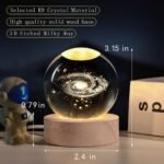 Anubhav Janni Galaxy Ball Galaxy 3D Crystal LED Stand Glass Sphere Decorative Balls Milky Way Space Globe Lamp Night Light Gifts Boy Office Decoration Bedroom (Pack Of 1 Pcs) - Image 3