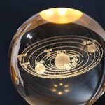 Anubhav Janni Galaxy Ball Solar System ( Sun ) 3D Crystal Night Lamp Glass Warm White LED Bedroom Gift Light Home Office Bedroom Light USB Powered Perfect Lamp Solar (Pack Of 1 Pcs) - Image 3