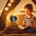 Anubhav Janni  Galaxy Ball Deer 3D Forest Crystal Night Light Kids Glass Lamp Wooden Base Fantasy Decoration Nightlight Bedroom Balls Lamps Ball Light Bedroom Home Office (Pack Of 1 Pcs) - Image 8