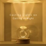 Anubhav Janni Galaxy Ball Fish Moon 3D Crystal Night Light  Dimmable Engraved LED Glass Table Lamp USB Wooden Base Home Decor Office Birthday Gift Kids Bedroom Laser Ball (Pack Of 1 Pcs) - Image 7