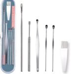 Anubhav Janni Earpick Set Ear Pick Earwax Removal Kit Storage Box Cleansing Tool Spiral Curette Wax Remover Cleaning Brush Cleaner Beauty Makeup Tools Safe  Effective Hygiene(Set Of 6 Pcs)