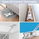 Anubhav Janni X Mop Shape Microfiber Floor Cleaning Dust Mop Self Wringing Ceramic Wood Cleaner Mop Dry Wet Hands Free Manual Extrusion Household Cleaning Tool Tile Home (Pack Of 1 Pcs) - Image 7