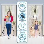 Anubhav Janni Magic Mesh Curtain Door Magnetic Hands Free Fly Mosquito Bug Insect Screen Hot Heavy Duty Full Frame Fits Size Net Loop Auto Closing Nets Curtain Reinforced Loop (Pack Of 1 Pcs) - Image 2