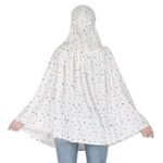Anubhav Janni White Cotton Long Scarf Cum Mask Scarves Usable Vehicle Driver Printed Design Girl Women Sun Protection Light Scarves Vehicle Breathable Fancy Scarf Dupatta (Pack Of 1 Pcs) - Image 5