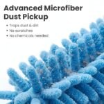 Anubhav Janni Blue Fan Mop Foldable Microfiber Cleaning Duster Steel Body Flexible for Quick Easy of Home Kitchen Car Ceiling Dusting Office Brush with Long Rod Expandable (pack 1) - Image 4
