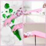 Anubhav Janni Without Cotton Hand Glows Rubber Dishwashing Gloves Reusable Waterproof Kitchen Cleaning For Women Men Large Free Size Household Latex For Dish Washing Laundry (1 Pair) - Image 4
