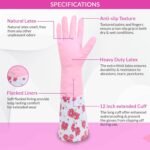 Anubhav Janni Without Cotton Hand Glows Rubber Dishwashing Gloves Reusable Waterproof Kitchen Cleaning For Women Men Large Free Size Household Latex For Dish Washing Laundry (1 Pair) - Image 6