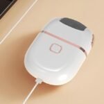 Anubhav Janni White Pedi Rechargeable Foot Scrubber For Dead Skin Cracked Heels Pedicure Device with 2 Roller Heads Speeds Waterproof Design Smooth Soft Feetr Tool Care Portable (Pack Of 1 Pcs) - Image 3