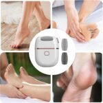 Anubhav Janni White Pedi Rechargeable Foot Scrubber For Dead Skin Cracked Heels Pedicure Device with 2 Roller Heads Speeds Waterproof Design Smooth Soft Feetr Tool Care Portable (Pack Of 1 Pcs) - Image 5