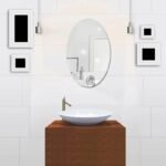Anubhav Janni Ovel Shape Mirror Oval Adhesive Mirror Wall On Tiles Bathroom Bedroom Living Room Basin Stickers Sticker Both Side Acrylic Full Length On Bathroom Mirror Bathroom (Pack Of 2 Pcs) - Image 3