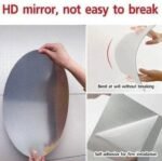 Anubhav Janni Ovel Shape Mirror Oval Adhesive Mirror Wall On Tiles Bathroom Bedroom Living Room Basin Stickers Sticker Both Side Acrylic Full Length On Bathroom Mirror Bathroom (Pack Of 2 Pcs) - Image 6