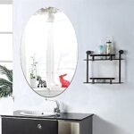Anubhav Janni Ovel Shape Mirror Oval Adhesive Mirror Wall On Tiles Bathroom Bedroom Living Room Basin Stickers Sticker Both Side Acrylic Full Length On Bathroom Mirror Bathroom (Pack Of 2 Pcs) - Image 7