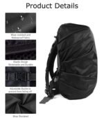 Anubhav Janni Bag Cover Waterproof Rain for Backpack Bags Rainproof Dust Proof Protector Elastic Adjustable Trekking Laptop School Cover Protection School Travel Coated Tail (Pack Of 1 Pcs) - Image 3