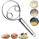 Anubhav Janni Mixing Tool Stainless Steel Dutch Dough Hand Mixer Artisan Blender For Bread Pastry Pizza Cake Flour Mixing Whisking Kneading Durable Time Saving Kitchen Home (Pack Of 2 Pcs) - Image 2