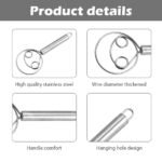 Anubhav Janni Mixing Tool Stainless Steel Dutch Dough Hand Mixer Artisan Blender For Bread Pastry Pizza Cake Flour Mixing Whisking Kneading Durable Time Saving Kitchen Home (Pack Of 2 Pcs) - Image 8