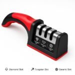 Anubhav Janni Knife Sharpner Sharpener Easy Grip Handle Non Slip Rubber Base Sharpening Tool All Types Ceramic Knives Steel Manual Kitchen Knives Handle Base Machine Diamond (Pack Of 1 Pcs) - Image 5