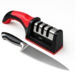 Anubhav Janni Knife Sharpner Sharpener Easy Grip Handle Non Slip Rubber Base Sharpening Tool All Types Ceramic Knives Steel Manual Kitchen Knives Handle Base Machine Diamond (Pack Of 1 Pcs) - Image 6