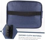 Anubhav Janni Document Bag Blue Multipurpose Organizer with Lock, Upgraded File Home Office Travel Safe Storage Office Multilayer Folders Pouch Bag Pocket Laptop Passport Home (Pack Of 1 Pcs) - Image 2