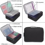 Anubhav Janni Document Bag Black Multilayer Travel File Organizer Storage Lock Waterproof Folders Safe Pouch Home Office Organizer Passport Home Office Bag Laptop (Pack Of 1 Pcs) - Image 3