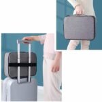 Anubhav Janni Document Bag Grey Organizer Multilayer Travel File Organizer Storage Lock Waterproof Folders Certificates Safe Pouch Home Office Files Home Laptop Passports (Pack Of 1 Pcs) - Image 7
