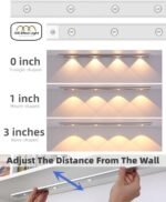 Anubhav Janni Sensor Light 40 Cm Motion Under Cabinet LED Color Modes Dimmable USB Rechargeable Closet Lamp Wireless Stick On  Kitchen Battery Stair Hallway Light (Pack Of 1 Pcs) - Image 3