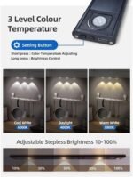 Anubhav Janni Sensor Light 40 Cm Motion Under Cabinet LED Color Modes Dimmable USB Rechargeable Closet Lamp Wireless Stick On  Kitchen Battery Stair Hallway Light (Pack Of 1 Pcs) - Image 4
