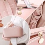 Anubhav Janni Makeup Pouch Bag Travel Pouches for Women Vanity Bag Women Latest Cosmetic Organizer Toiletry Mini and Skincare Pouch Leather Large Capacity Waterproof with Handle (pack of 1) - Image 4