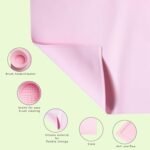 Anubhav Janni Silicone Paint Mat Pink Painting Lines Cleaning Cups For Kids Non Stick Crafts Resin Clay Play DIY Art Craft Gift Palette Brush Holder Color Watercolor (Pack Of 1 Pcs) - Image 3