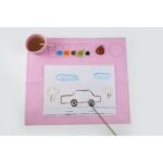 Anubhav Janni Silicone Paint Mat Pink Painting Lines Cleaning Cups For Kids Non Stick Crafts Resin Clay Play DIY Art Craft Gift Palette Brush Holder Color Watercolor (Pack Of 1 Pcs) - Image 5