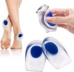 Anubhav Janni Blue Heel Foot Care Protector Pad For Shoe Insoles Liners Bite Grip Tape Shoes Men Gel cups Silicon Ankle Pain Spur Shock Heels and Women Silicone Pads Pain Relief (1 Pair)