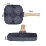 Anubhav Janni 4 In 1 Egg Frying Pan Multi Use Non Tick With Removable Wooden Handle Ideal Omelet Idli Uttapam Burgers Poached Eggs The Kitchen Non Stick pan Handle Burger Kitchen (Pack Of Pcs) - Image 3