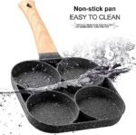 Anubhav Janni 4 In 1 Egg Frying Pan Multi Use Non Tick With Removable Wooden Handle Ideal Omelet Idli Uttapam Burgers Poached Eggs The Kitchen Non Stick pan Handle Burger Kitchen (Pack Of Pcs) - Image 5