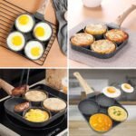 Anubhav Janni 4 In 1 Egg Frying Pan Multi Use Non Tick With Removable Wooden Handle Ideal Omelet Idli Uttapam Burgers Poached Eggs The Kitchen Non Stick pan Handle Burger Kitchen (Pack Of Pcs) - Image 9